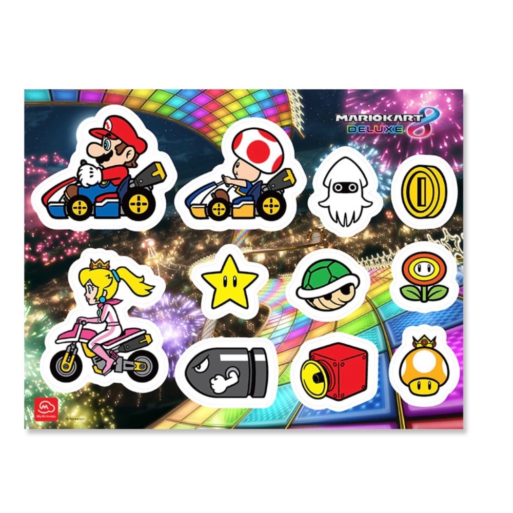 Mario Kart 8 Deluxe Vinyl Sticker Sheet